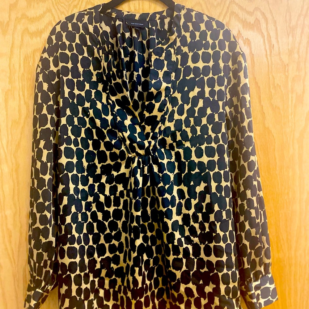 Who What Wear Animal Print Shirt in XL